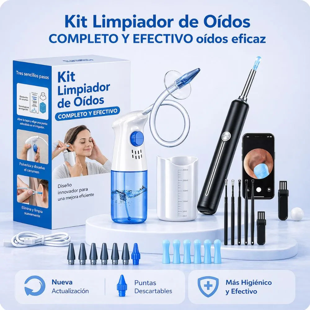 Limpieza lavado de Oidos Kit Profesional